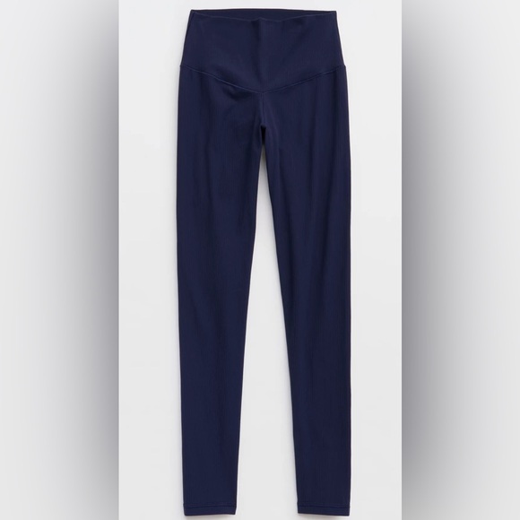 Offline by Aerie Real Me XTRA High Waisted Ribbed Leggings XS Navy 7/8 - Picture 4 of 8
